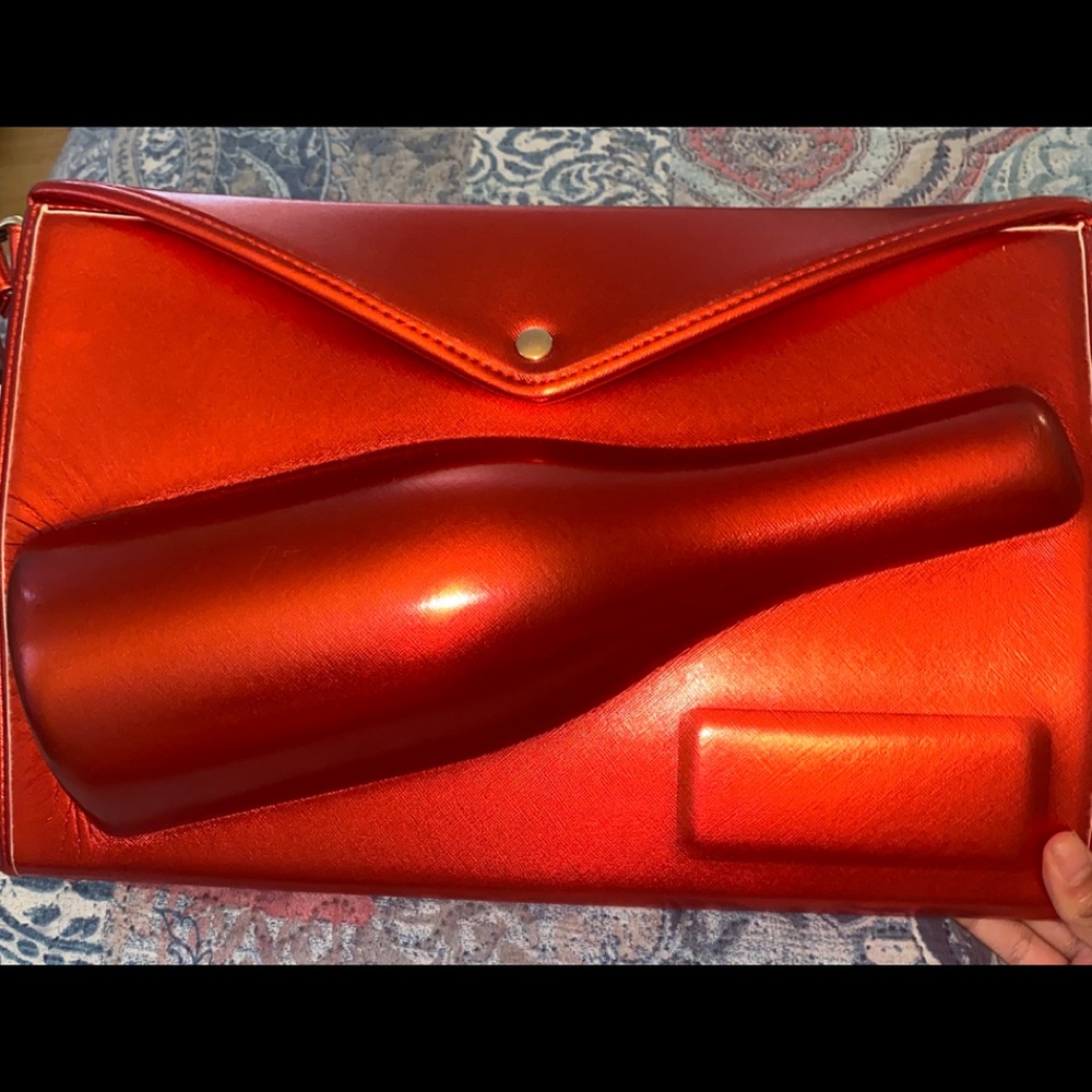 Brand New Large 3D Champagne Pouch- Red